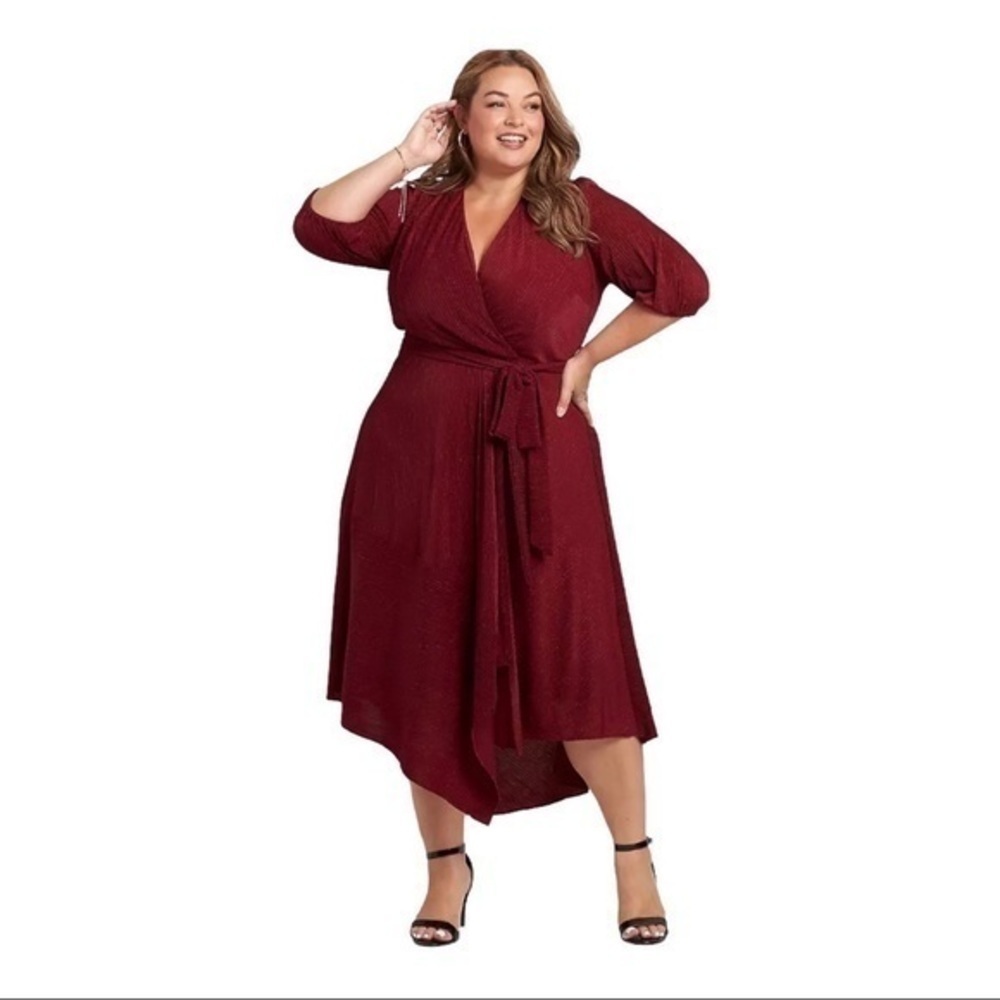 Lane Bryant Crossover High-Low Maxi Dress